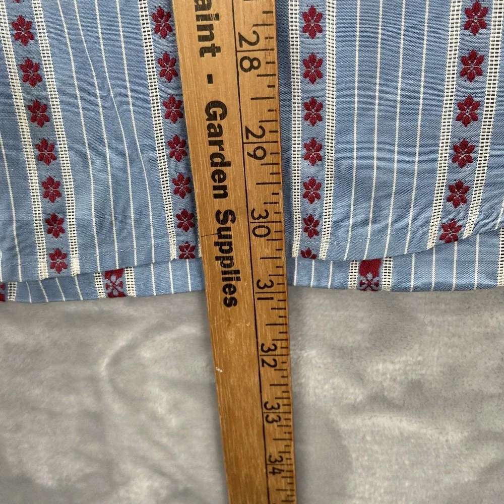 Robert Graham Shirt Mens Large Button Up Long Sleeve Flip Cuffs Striped Designer